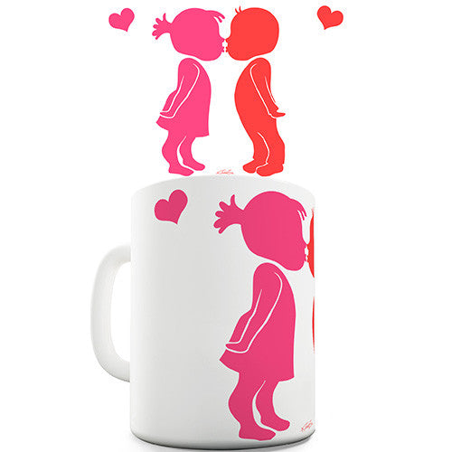 Cute Kids Kissing Novelty Mug