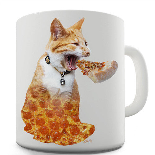 Pizza Cat Novelty Mug