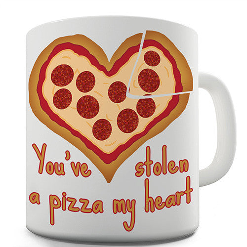 Stolen Pizza Heart Novelty Mug