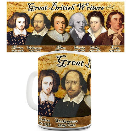 Great British Classic Writers Novelty Mug