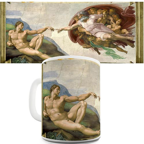 The Creation Of Adam Michelangelo Novelty Mug