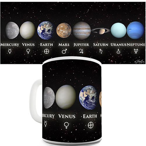 Solar System Planets Novelty Mug