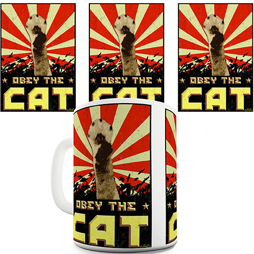 Obey The Cat Novelty Mug