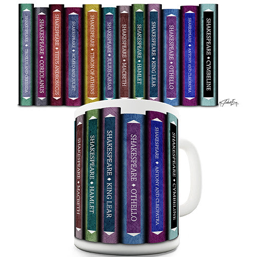 Shakespeare Tragedies Book Spines Novelty Mug