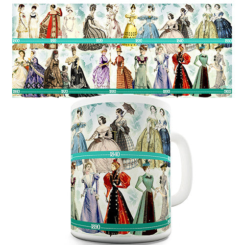 Nineteenth Century Fashion History Novelty Mug