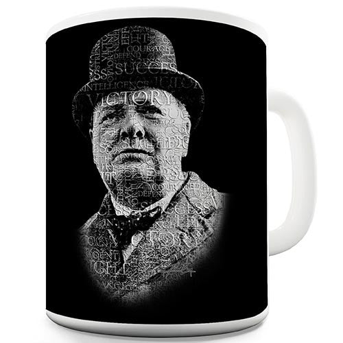 Winston Churchill Text Novelty Mug