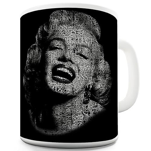 Marilyn Monroe Text Novelty Mug