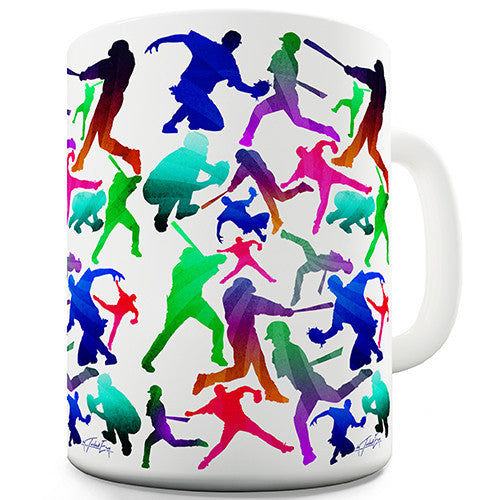 Baseball Players Pattern Novelty Mug