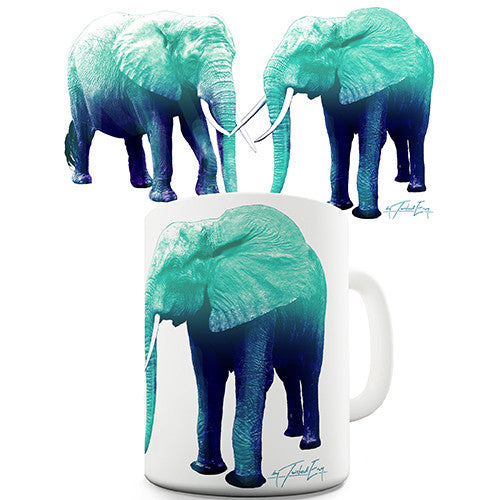 Blue Elephants Novelty Mug
