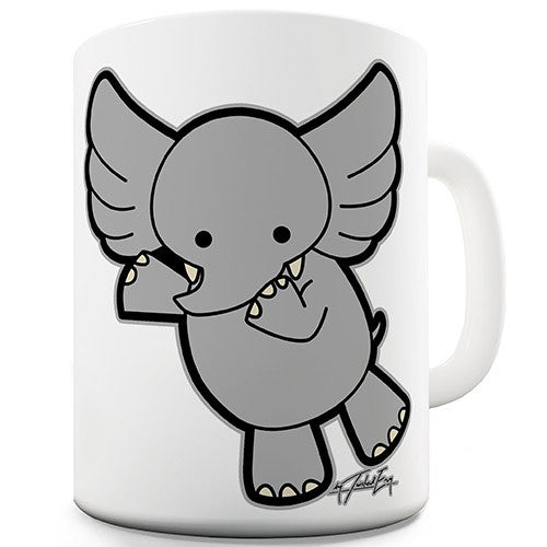 Flying Elephant Novelty Mug
