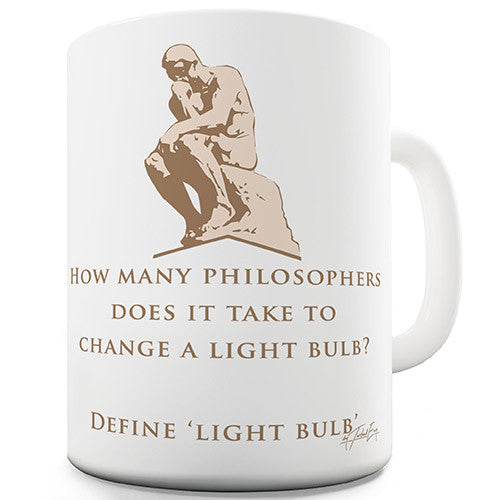 Light Bulb Philosophers Joke Novelty Mug