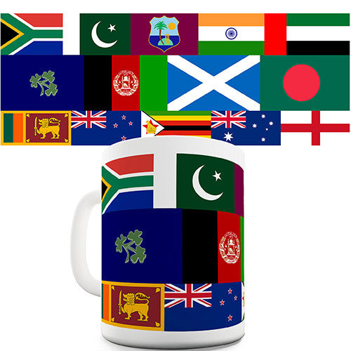 Cricket World Cup Flags Novelty Mug