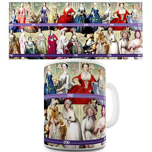 Eighteenth Century Fashion History Novelty Mug