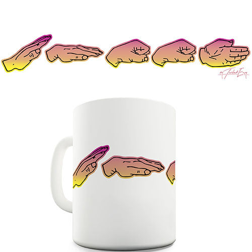 Hands Music Sign Language Novelty Mug