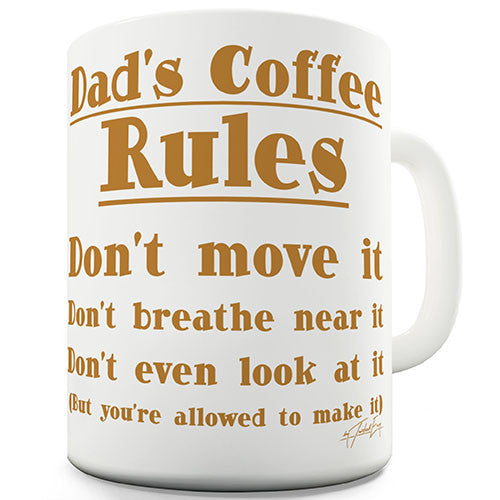 Dads Coffee Rules Funny Mug