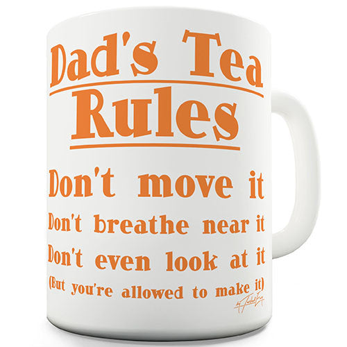 Dads Tea Rules Novelty Mug