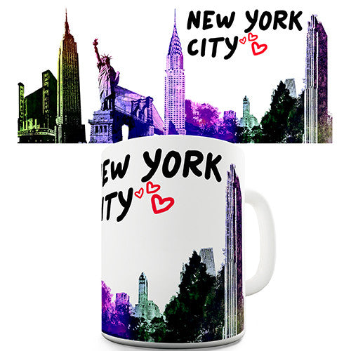 New York Watercolour Novelty Mug