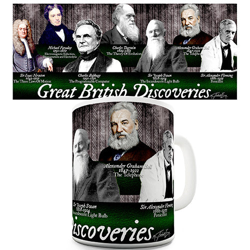Great British Discoveries Novelty Mug