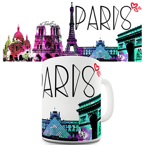 Paris Watercolour Novelty Mug