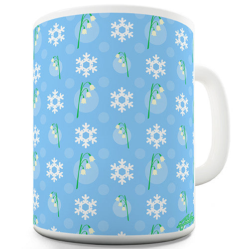 Snowflake And Flower Pattern Novelty Mug