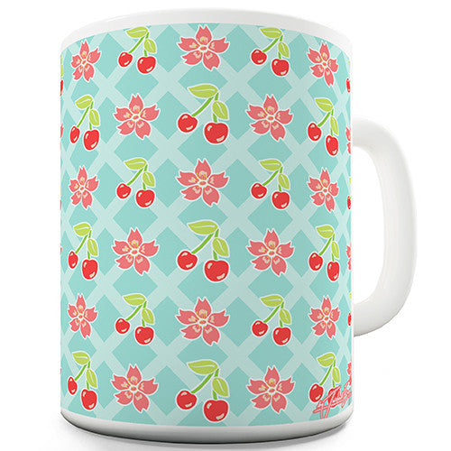 Cherry Blossom Pattern Novelty Mug