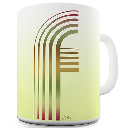 Letter F Alphabet Novelty Mug