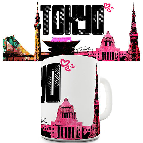 Tokyo Watercolour Novelty Mug