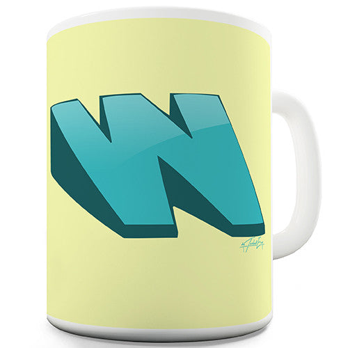 Letter W Alphabet Novelty Mug