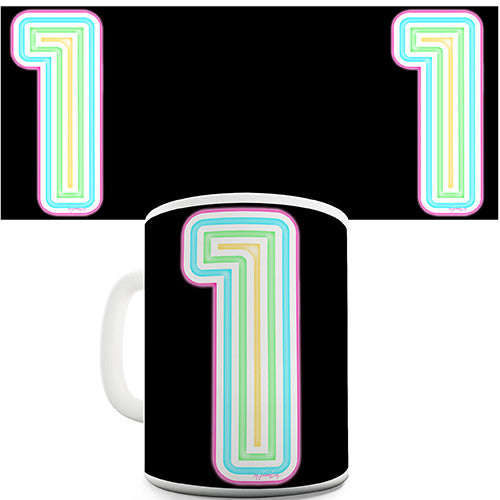 One 1 Number Print Novelty Mug