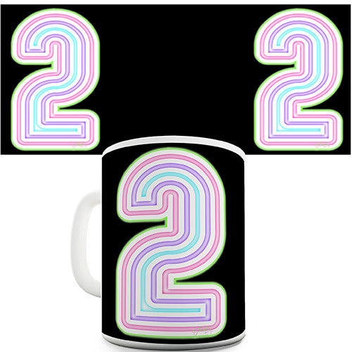Two 2 Number Print Novelty Mug