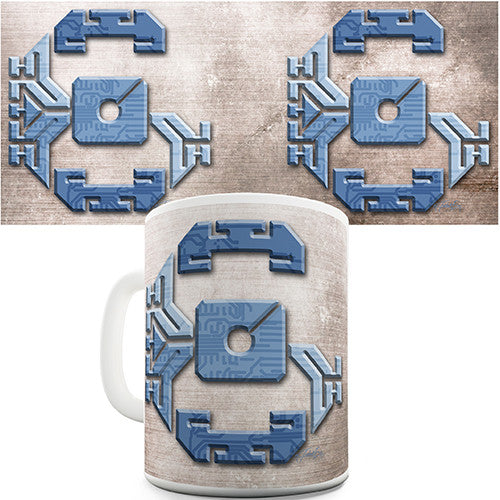 Six 6 Number Print Novelty Mug