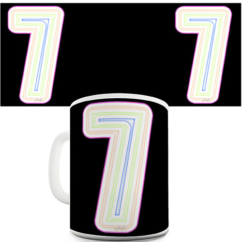Seven 7 Number Print Novelty Mug