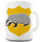 Badger Silhouette Crest Novelty Mug