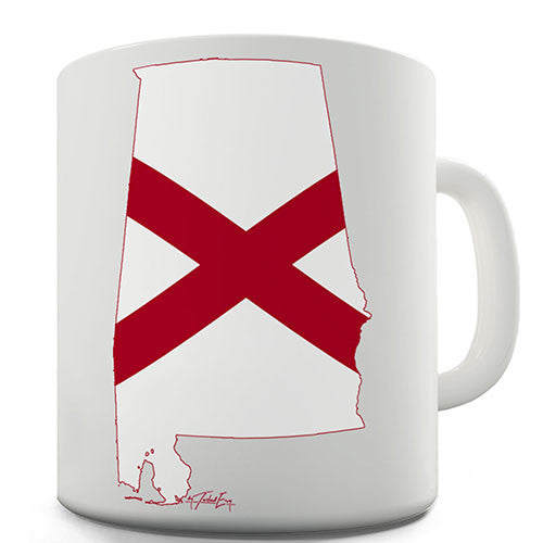 Alabama Flag And Map USA Novelty Mug