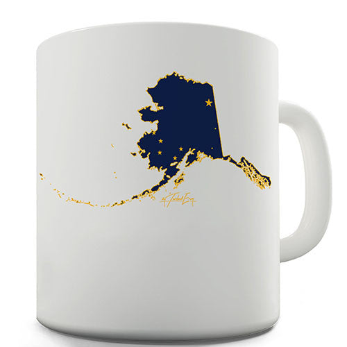 Alaska Flag And Map USA Novelty Mug