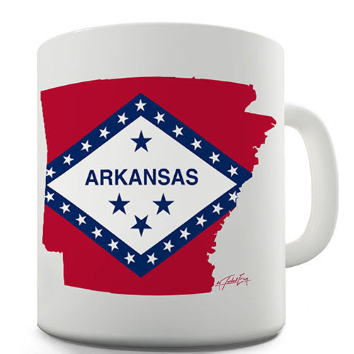 Arkansas Flag And Map USA Novelty Mug