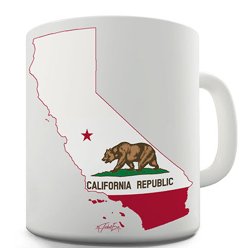 California Flag And Map USA Novelty Mug