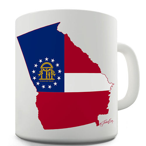 Georgia Flag And Map USA Novelty Mug