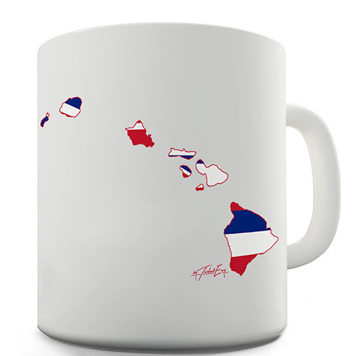 Hawaii Flag And Map USA Novelty Mug