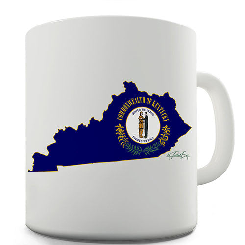 Kentucky Flag And Map USA Novelty Mug