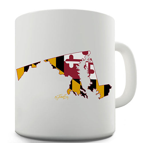 Maryland Flag And Map USA Novelty Mug