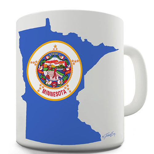 Minnesota Flag And Map USA Novelty Mug