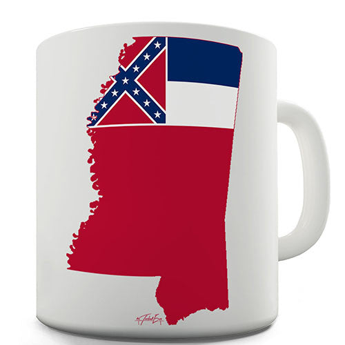 Mississippi Flag And Map USA Novelty Mug