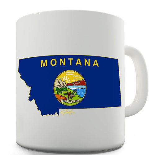 Montana Flag And Map USA Novelty Mug