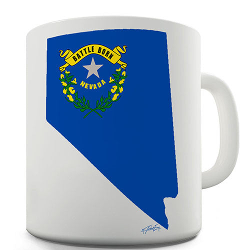 Nevada Flag And Map USA Novelty Mug