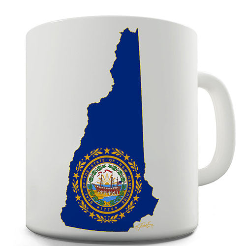 New Hampshire Flag And Map USA Novelty Mug