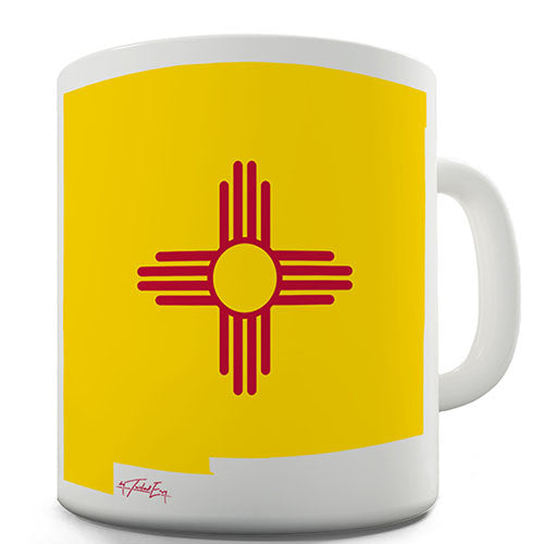 New Mexico Flag And Map USA Novelty Mug