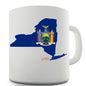 New York Flag And Map USA Novelty Mug