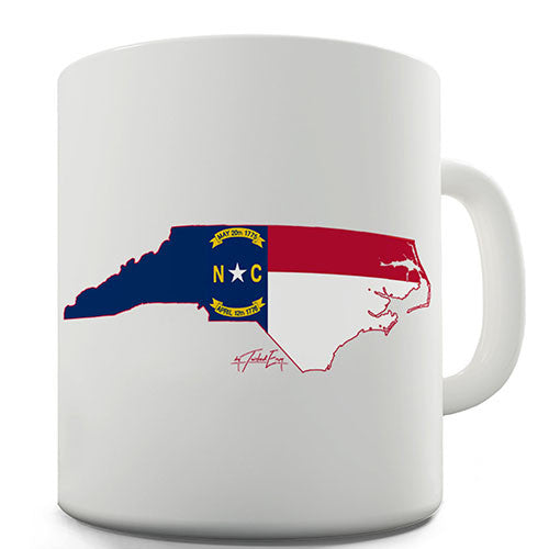 North Carolina Flag And Map USA Novelty Mug