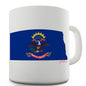 North Dakota Flag And Map USA Novelty Mug